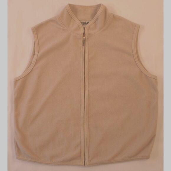 Northern Reflections Vest Tan Fleece Full Zip Medium - Picture 1 of 4